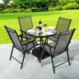 Luxury Living 5 Piece Outdoor Bistro Table & Chairs Dining Set - thumbnail 2