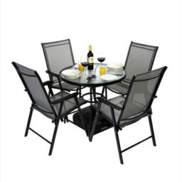 Luxury Living 5 Piece Outdoor Bistro Table & Chairs Dining Set - thumbnail 1