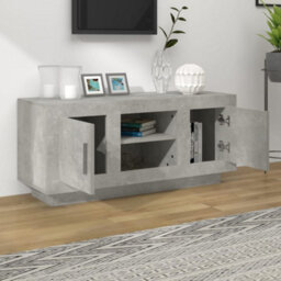 Berkfield Tv Cabinet Concrete Grey 102X35X45 Cm Engineered Wood - thumbnail 3