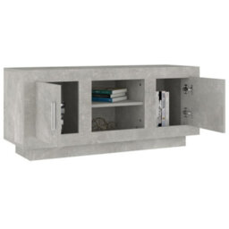 Berkfield Tv Cabinet Concrete Grey 102X35X45 Cm Engineered Wood - thumbnail 4
