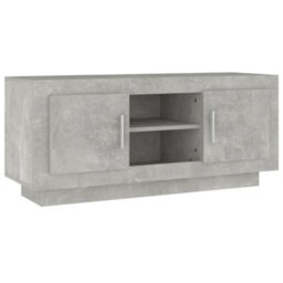 Berkfield Tv Cabinet Concrete Grey 102X35X45 Cm Engineered Wood - thumbnail 2