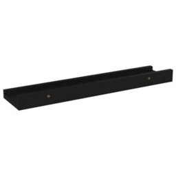 Berkfield Wall Shelves 4 Pcs Black 40X9X3 Cm - thumbnail 4