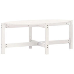 Berkfield Coffee Table White 118X63X45 Cm Solid Wood Pine - thumbnail 2
