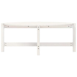 Berkfield Coffee Table White 118X63X45 Cm Solid Wood Pine - thumbnail 5
