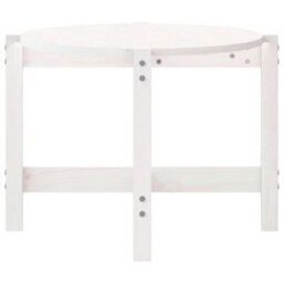 Berkfield Coffee Table White 118X63X45 Cm Solid Wood Pine - thumbnail 6