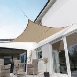 Kookaburra 3M Square Waterproof Mocha Garden Patio Sun Shade Sail Canopy 98% Uv Block With Free Rope - thumbnail 2