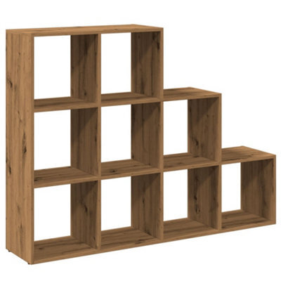Berkfield Durable Room Divider Bookcase 3-Tier Artisan Oak 137.5X29X103.5 Cm Engineered Wood