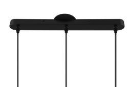 GoodHome Milne Stripe Matt Black & Antique Brass 3 Lamp Pendant Ceiling Light, (Dia)40mm - thumbnail 9
