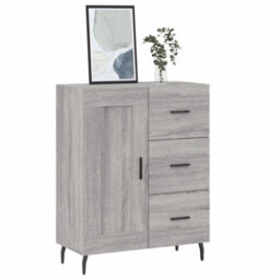 Berkfield Sideboard Grey Sonoma 69.5X34X90 Cm Engineered Wood - thumbnail 4