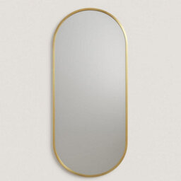 Jōbū Jobu Home - Emi, Large Full Length Gold Metal Runway Oval Mirror - 180Cm X 80Cm - thumbnail 2