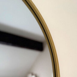 Jōbū Jobu Home - Emi, Large Full Length Gold Metal Runway Oval Mirror - 180Cm X 80Cm - thumbnail 3
