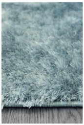 The Rugs Shimmer Collection Supersoft Shaggy Rug In Duck Egg Blue  Ods22 - thumbnail 4