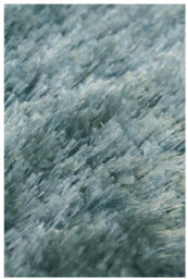 The Rugs Shimmer Collection Supersoft Shaggy Rug In Duck Egg Blue  Ods22 - thumbnail 3