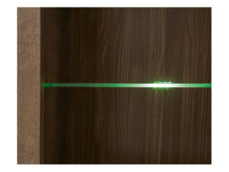 Arte Balin 68 Cm 1 Door Display Cabinet With Led Lights Oak Monastery Oak Black - thumbnail 5