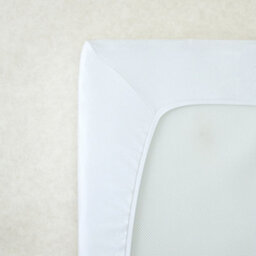 The Tiny Bed Company Premium Quality Certified Organic 100% Cotton Fitted Sheet For Travel Cot Mattress 104 X 74Cm - thumbnail 2