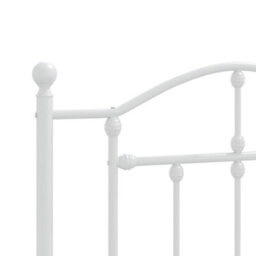 Berkfield Metal Bed Frame With Headboard And Footboard White 107X203 Cm - thumbnail 8