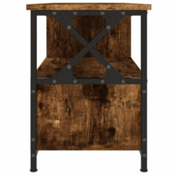 Berkfield Tv Cabinet Smoked Oak 90X33X45 Cm Engineered Wood&iron - thumbnail 7