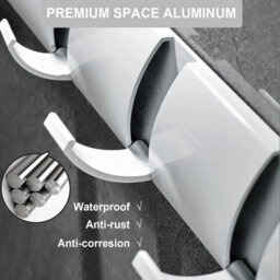Wall Mounted Rack Clothes Hanger Towel Rail - thumbnail 5