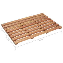 Walplus Bath Mats 2 Pcs Solid Acacia Wood 56X37 Cm - thumbnail 7