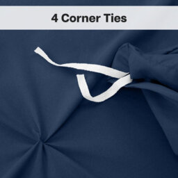 Bedlooms Pintuck Duvet Cover & Pillowcase Set - Navy, King - thumbnail 4