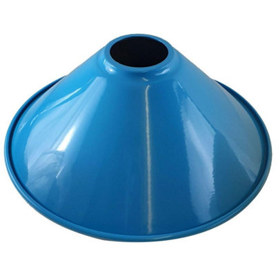 22Cm Blue Industrial Metal Lamp Shade Easy Fit Retro Cone Pendant Light Shade For Kitchen - image 1