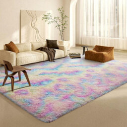 Ameha Shaggy Area Rugs Living Room Large 160X230 Cm Rainbow For Bedroom, Lounge Super Soft Non Slip Modern Floor For Bedside Carpets - thumbnail 7