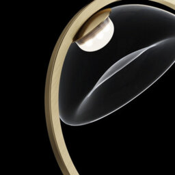 Luminosa Lighting Luminosa Maytoni Lunare I Modern Integrated Led Wall Lamp Brass 3000K - thumbnail 7