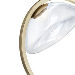 Luminosa Lighting Luminosa Maytoni Lunare I Modern Integrated Led Wall Lamp Brass 3000K - thumbnail 6