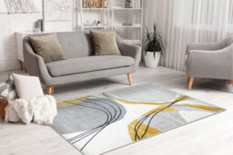 RugsX Carpet Fusion 5868 White Yellow - Lines, Modern, Abstract 120X170 Cm - thumbnail 5