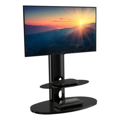 "Avf Affinity Chepstow 93Cm Oval Tv Stand, For Tvs 32-65"" - Black" - image 1