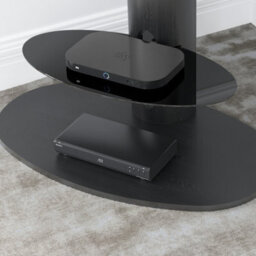 "Avf Affinity Chepstow 93Cm Oval Tv Stand, For Tvs 32-65"" - Black" - thumbnail 6
