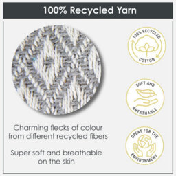 Emma Barclay Casablanca 100% Recycled Cotton Throw, Silver - 127 X 152 Cm - thumbnail 4