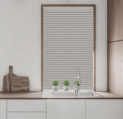 Caecus Blinds Caecus Caecus Pvc Venetian Blinds Grey 75Cm Width X 150Cm Drop - image 1