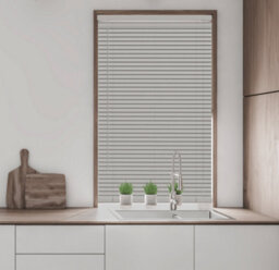 Caecus Blinds Caecus Caecus Pvc Venetian Blinds Grey 75Cm Width X 150Cm Drop - thumbnail 1
