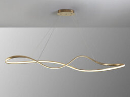 Luminosa Lighting Luminosa Lia Bar Pendant Ceiling Light Gold Leaf Led 2700-5000K Remote Control - Uk Stock - thumbnail 4