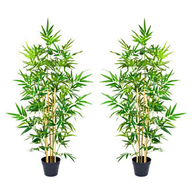 GreenBrokers 2X Artificial Bamboo Trees (140Cm) - image 1