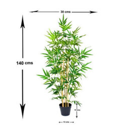 GreenBrokers 2X Artificial Bamboo Trees (140Cm) - thumbnail 2
