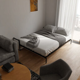 Wallbedking Murphy Bed Horizontal 160Cm X 200Cm Studio Wall Bed, Fold-Down Guest Bed For Small Rooms, Apartments And Studios - thumbnail 1