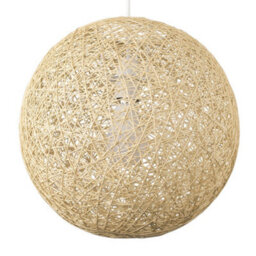 Valuelights Bjorn Natural Wicker Globe Ball Ceiling Lamp Shade (D)30Cm
