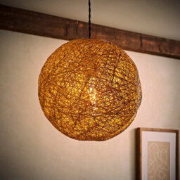 Valuelights Bjorn Natural Wicker Globe Ball Ceiling Lamp Shade (D)30Cm - thumbnail 5