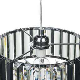 Wyld And Coco Glam Pendant Lamp Grey Metal With Acrylic Glass Droplets, 83 Cm Drop - thumbnail 4
