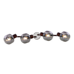 Luminosa Lighting Luminosa Pallo Ceiling Spotlight Bar Bronze Colored Smoke Glass Shade 4X E14 - thumbnail 4