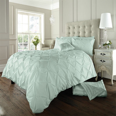 Gc Gaveno Cavailia Dazzling Diamonds Duvet Cover Bedding Set Duck Egg Double 3Pc With Pintuck Quilt Cover - image 1