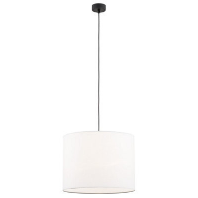 Luminosa Lighting Luminosa Hilary Cylindrical Pendant Ceiling Light White, Black Structure - image 1