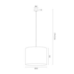 Luminosa Lighting Luminosa Hilary Cylindrical Pendant Ceiling Light White, Black Structure - thumbnail 2