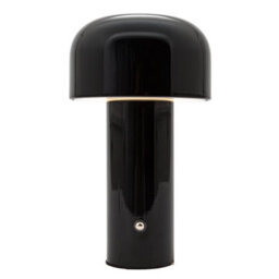 Happy Homewares Gloss Black Modern Mushroom Style Rechargeable Led Touch Dimmable Table Lamp - thumbnail 2