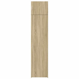Berkfield Slim Storage Cabinet Sonoma Oak 50X42.5X225 Cm Engineered Wood - thumbnail 4
