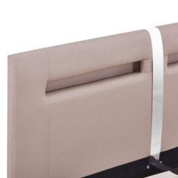 Berkfield Bed Frame With Led Cappuccino Faux Leather 135X190 Cm 4Ft6 Double - thumbnail 6