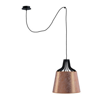 Luminosa Lighting Luminosa Ivo Dome Pendant Ceiling Light Copper, 38Cm, 1X E27, 200Cm Wire