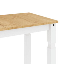 Berkfield Dining Table Corona White 112X60X75 Cm Solid Wood Pine - thumbnail 7